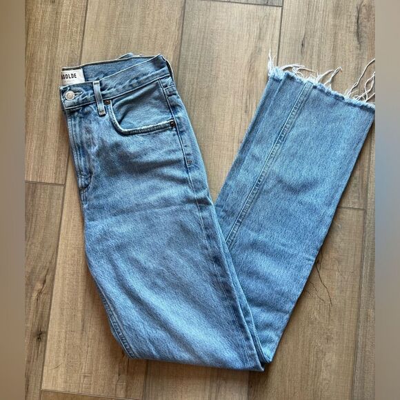Agolde Jeans Cherie High Rise Straight - Picture 1 of 5
